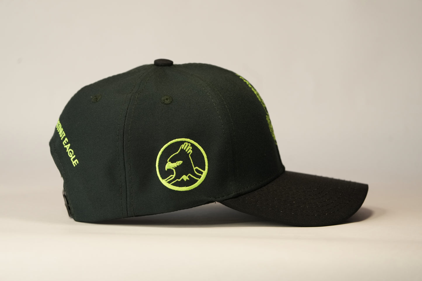Gorra vuelo águila real de montaña - negra y verde