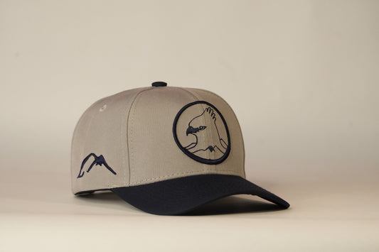Gorra Spizaetus clásica - gris y azul oscuro