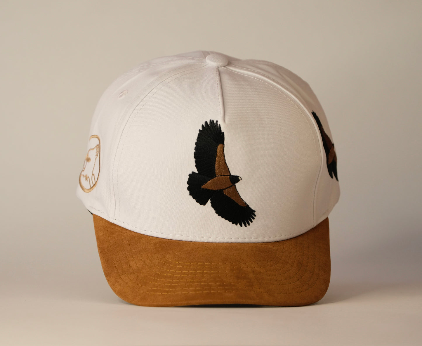 Gorra vuelo águila real de montaña - Blanca y café