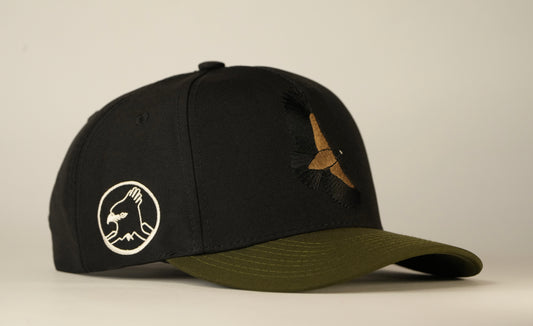 Gorra vuelo águila real de montaña - Negra y café