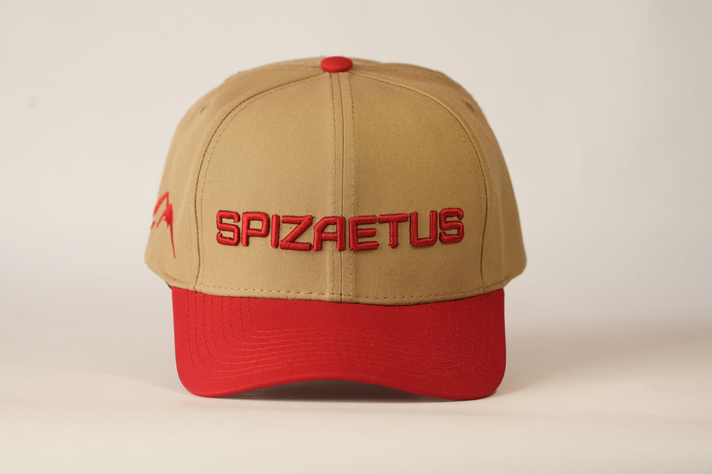 Gorra Spizaetus en relieve – roja y beige