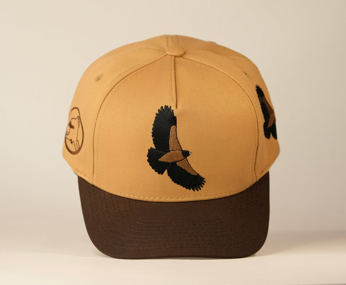 Gorra vuelo del águila real de montaña - Cafe y beige