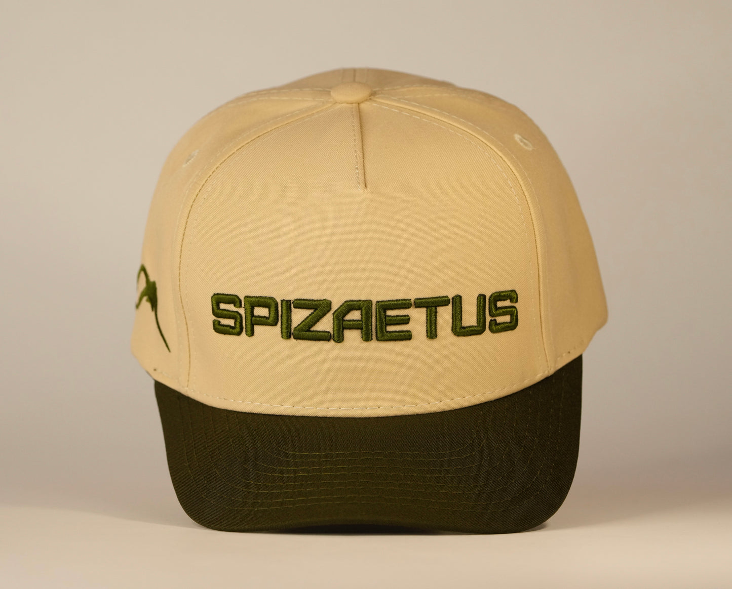 Gorra Spizaetus en relieve - verde militar y beige
