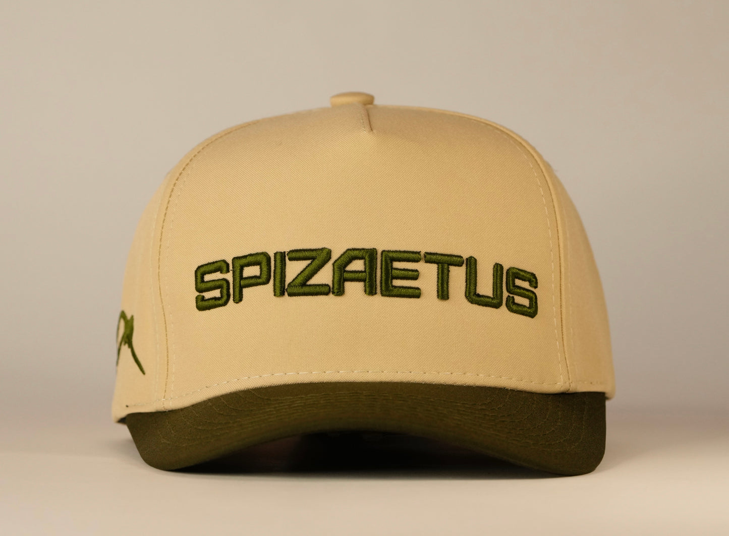 Gorra Spizaetus en relieve - verde militar y beige