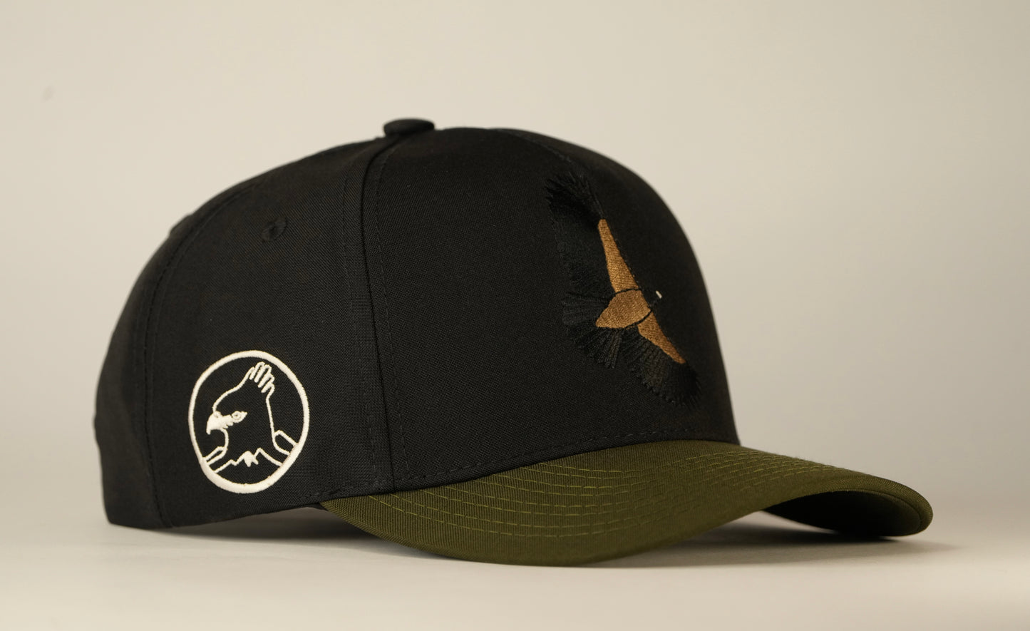 Gorra vuelo águila real de montaña - Negra y café